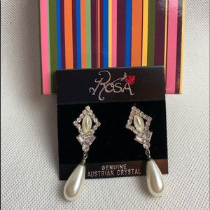🤍Genuine Austrian Crystal Dangle Earrings 🤍
